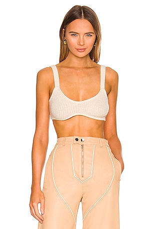 Lovers and Friends Kamile Knit Bra in Cream