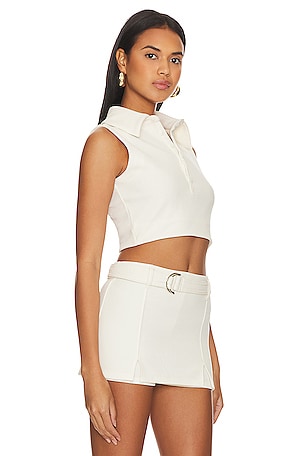 Camila Coelho Beja Top in Ivory
