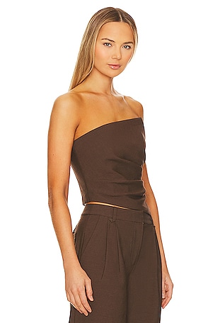 Camila Coelho Xenia Top in Brown