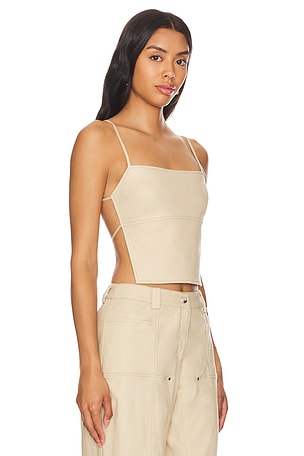 Camila Coelho Rousseau Top in Beige