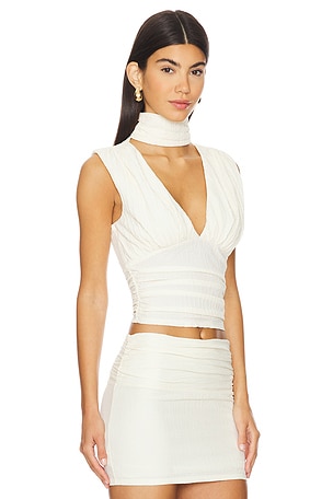 Camila Coelho Vale Top in Cream