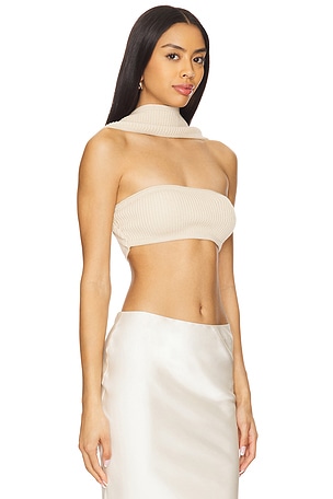 Camila Coelho Kailani Knit Top in Cream