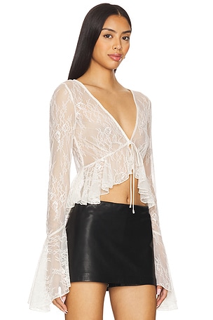 Camila Coelho Terez Top in Cream