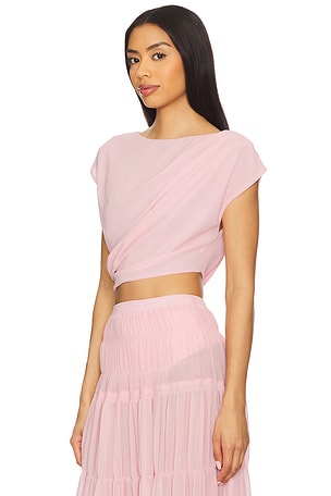 Camila Coelho Yara Crop Top in Pink