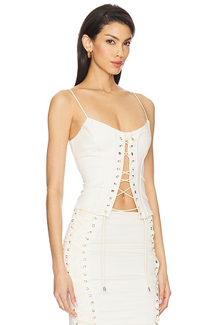 Camila Coelho Yasmina Top in Cream