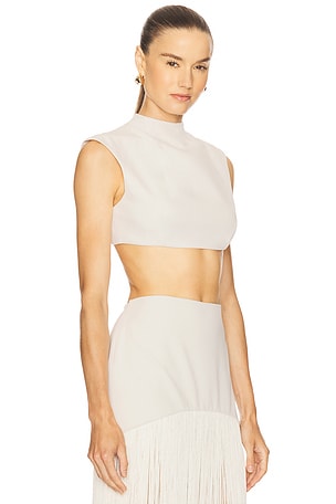 Camila Coelho Goldie Top in Beige