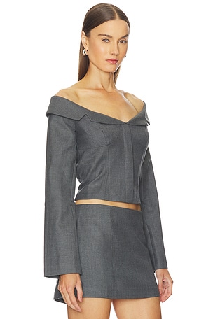 Camila Coelho Arden Top in Charcoal