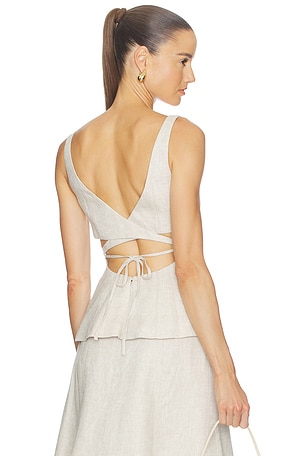 Malena Linen Top Camila Coelho