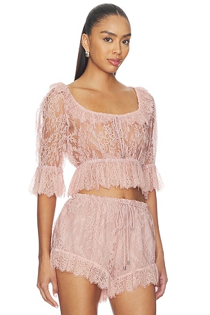 Camila Coelho Fiorella Top in Mauve