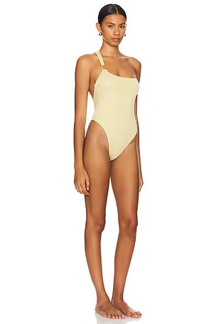 Camila Coelho Samara One Piece in Metallic Gold