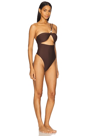 Camila Coelho Jacy One Piece in Brown