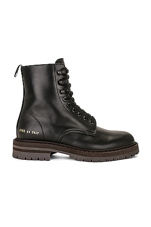 Leather Winter Combat Boots Common Projects
