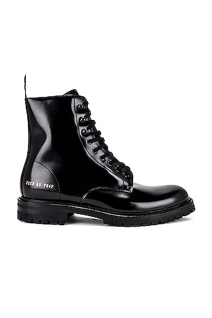 Common projects black combat boots on sale