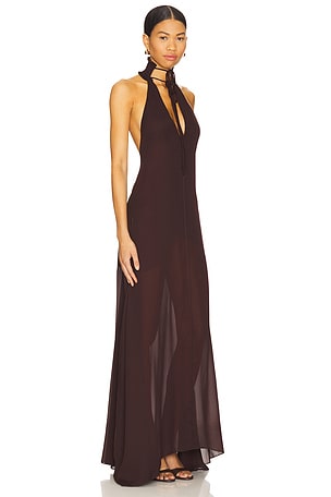 Casona La Apanada Dress in Chocolate