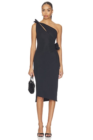 Asymmetric Mini Flower Gown Coperni