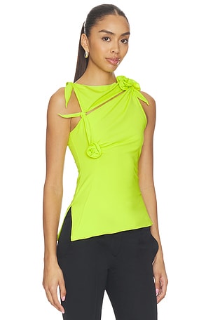 Coperni flower top en color verde