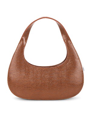 Coperni Lizard Print Slim Swipe Shoulder Bag in Brown