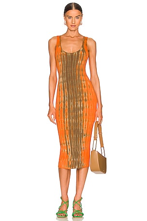 halter knit midi dress Golden High Collar Lurex Knit Midi Dress