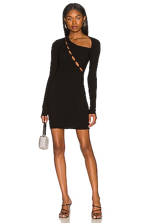 COTTON CITIZEN Capri Cut Out Dress in Jet Black | REVOLVE