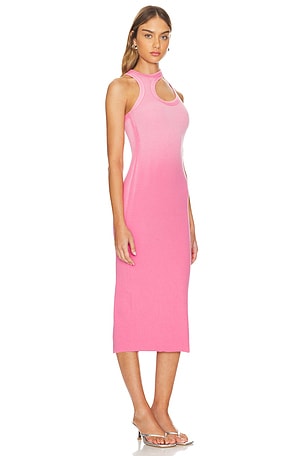 COTTON CITIZEN The Verona Cut Out Midi Dress in Pink