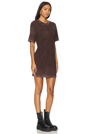 COTTON CITIZEN The Tokyo Tee Mini Dress in Chocolate