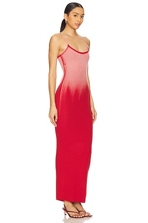 COTTON CITIZEN Verona Spaghetti Maxi Dress in Red
