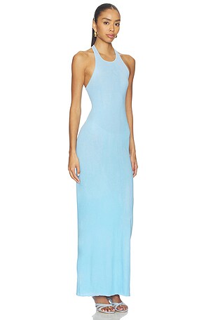 COTTON CITIZEN Marbella Maxi Dress in Baby Blue. Size XS. Also