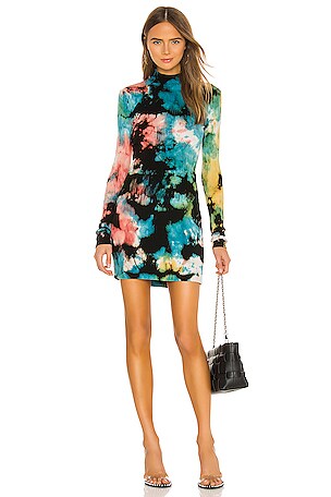 farrah mini dress Significant Other Farrah Long Sleeve Mini Dress In Tropical Bloom, Size 6 AU