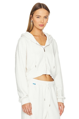 COTTON CITIZEN The Boston Crop Hoodie in Ivory