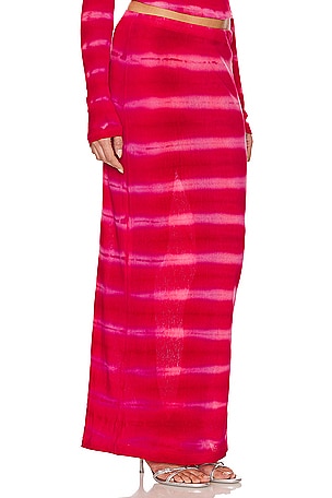 COTTON CITIZEN The Rio Maxi Skirt in Fuchsia