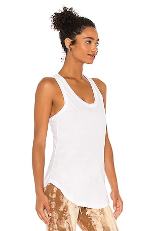 COTTON CITIZEN The Mykonos Racer Tank in White