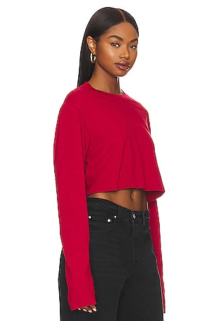 COTTON CITIZEN Tokyo Crop Shirt in Red