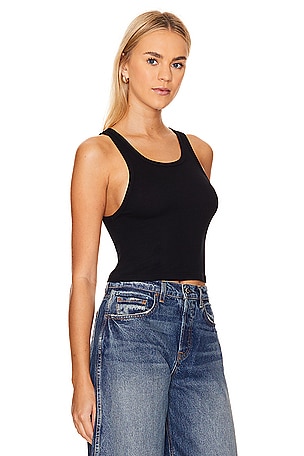 COTTON CITIZEN Verona Scoopneck Tank in Black