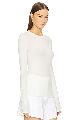 COTTON CITIZEN Marbella Long Sleeve Top in Ivory