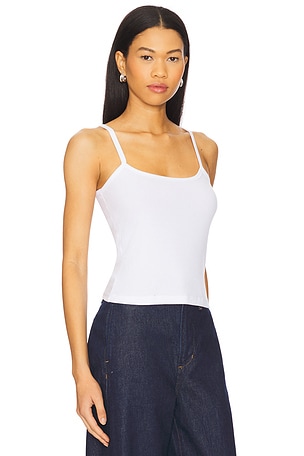 COTTON CITIZEN Verona Spaghetti Tank Top in White. Size S. Also