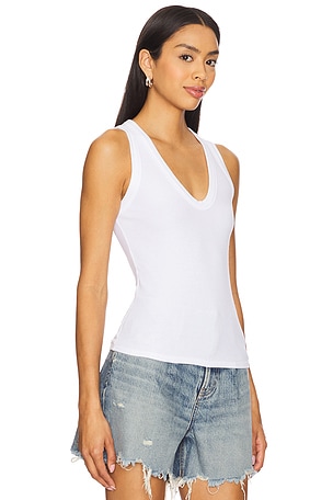 COTTON CITIZEN Verona U Neck Tank Top in White