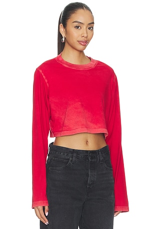 COTTON CITIZEN The Tokyo Crop Shirt in Red