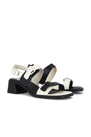 Camper Kora Sandal in Black,White