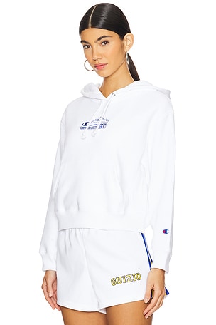 Champion X Guizio Shrunken Pullover Hoodie in White