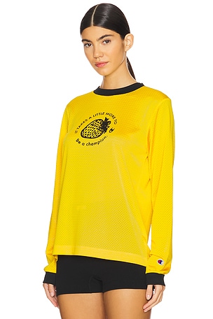 Champion X Guizio Warm-up Long Sleeve Tee in Yellow