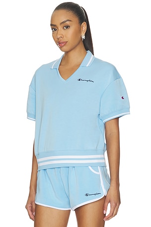 Champion Tennis Court Polo in Baby Blue