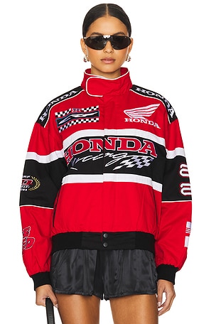 CPTN Apparel x Honda 50th Anniversary Race Jacket in Red. Size M. Also