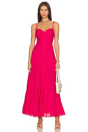open lace back dress Charo Ruiz Ibiza Bail Fuchsia Sealace Strapless Mini Dress main image 0