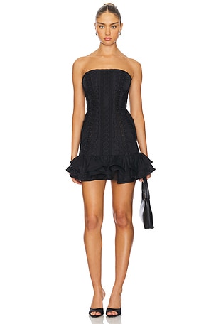 Charo Ruiz Ibiza Pralle Short Dress in Black