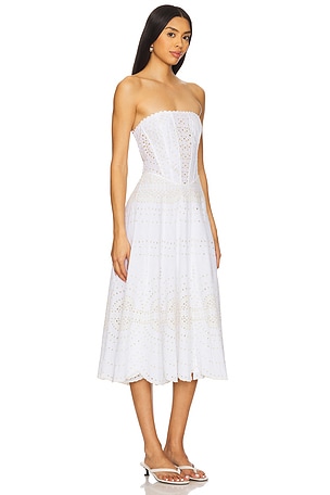 Charo Ruiz Ibiza Iris Long Dress in Ivory Nelm in Ivory