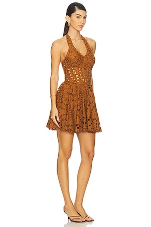 Charo Ruiz Ibiza Sandlight Short Dress in Brown