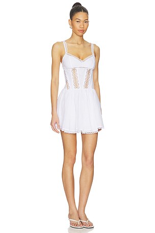 Charo Ruiz Ibiza Gardenia Short Dress in White