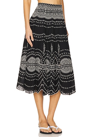 Charo Ruiz Ibiza Livvy Midi Skirt in Black