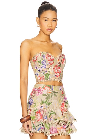 Charo Ruiz Ibiza Bio Bustier in Beige,Pink