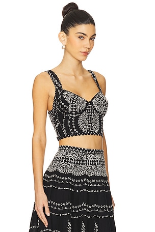 Charo Ruiz Ibiza Goldie Top in Black